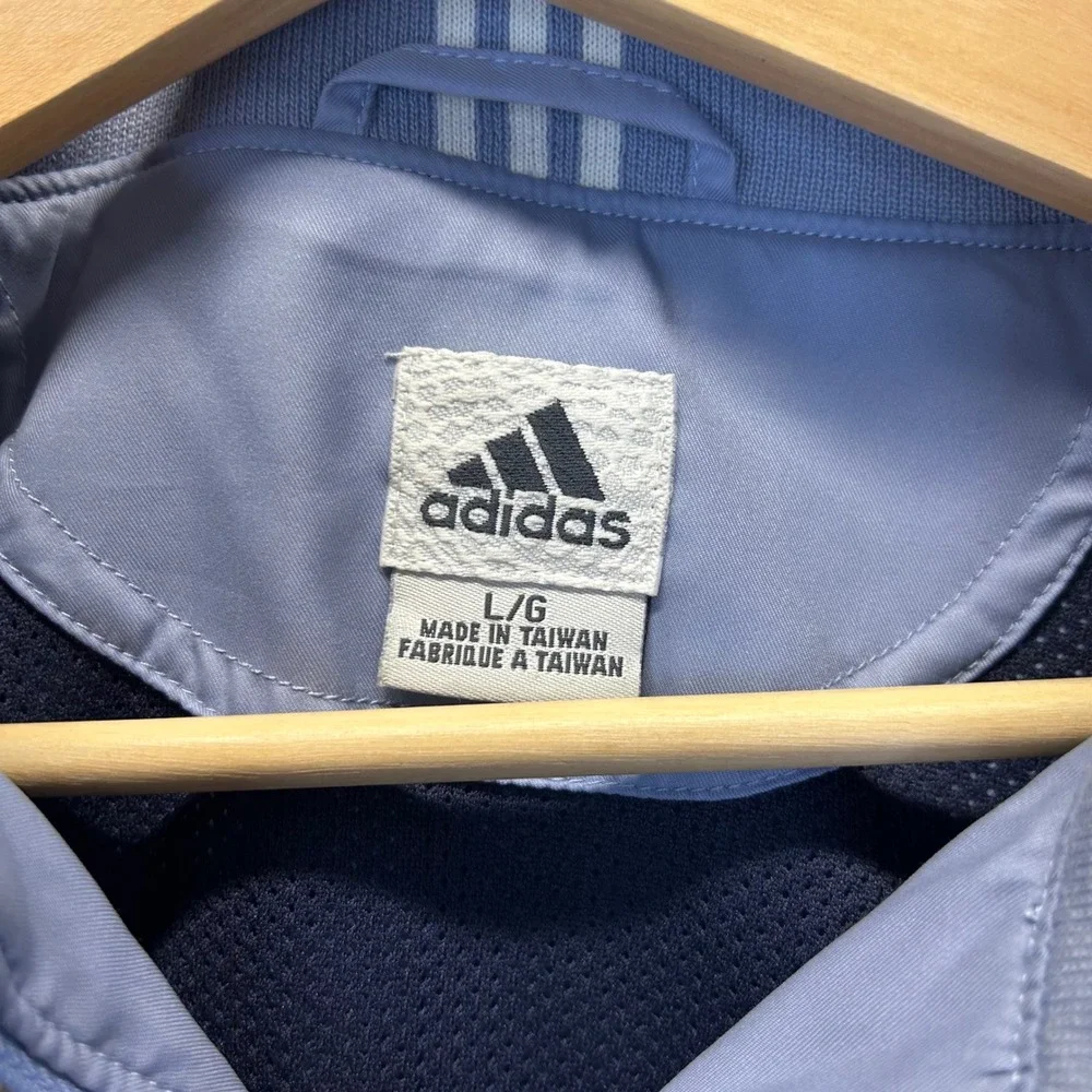 Adidas ClimaShell Windshirt Mens Large Blue 1/4 Zip Pullover Jacket 726203 NEW